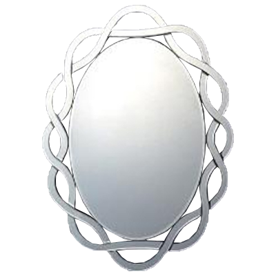 Afina ML-2431-O Modern Luxe 24" W x 31" H Oval Openwork Decorative Wall Mirror