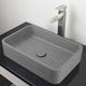Morden Rectangular Cast Concrete Vessel Sink - Light Grey