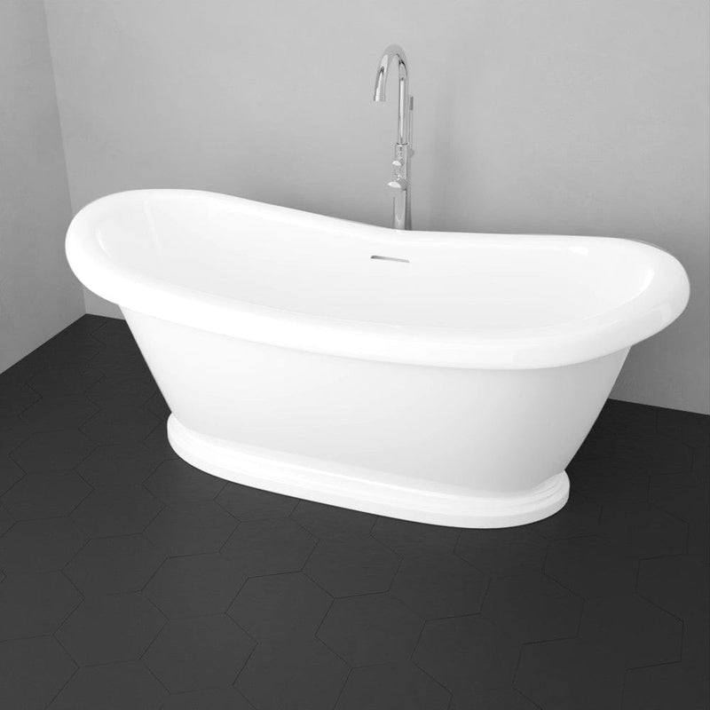 Magnus 138941 Morehead Acrylic Double-Slipper Pedestal Tub With Insulation