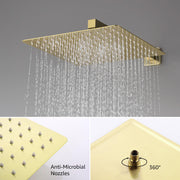 Moreno Bath SHWRSET-BGOLD-2V Moreno 10" Shower Head In Brushed Gold and Hand Held Two Valve Set - view 6