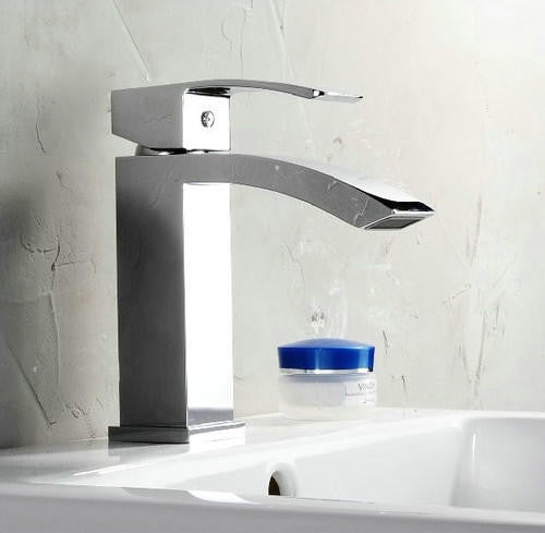 Moreno Bath AFB053BN Aqua Waterfall Single Lever Faucet in Brushed Nickel