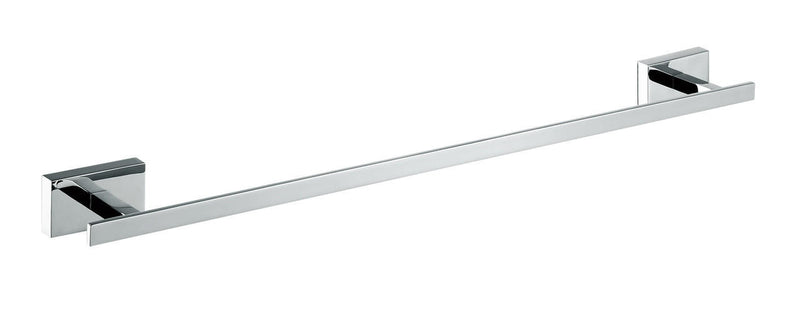 Moreno Bath 24" Chrome Towel Bar with Rectangular Wall Mount