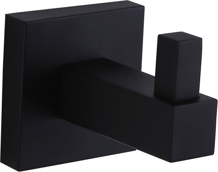 Moreno Bath Matte Black Square Robe Hook