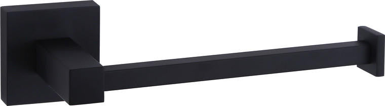 Moreno Bath Matte Black Toilet Paper Holder with Square Wall Mount