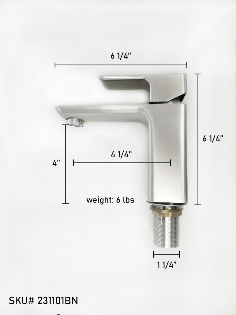 Moreno Bath 231101 Moreno Bath Standard Single Lever Faucet in Chrome | 231101 - view 4