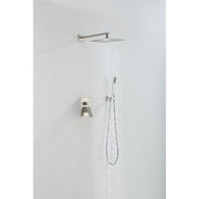 Moreno Bath SHWRSET-BN-10SQ MORENO BRUSHED NICKEL BRASS SHOWER SET W/ 10" SQUARE RAIN SHOWER AND HANDHELD - view 2