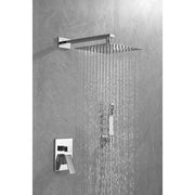 Moreno Bath SHWRSET-CHR-10SQ-TUB MORENO POLISHED CHROME SHOWER SET W/ 10" SQUARE RAIN SHOWER, TUB FILLER AND HANDHELD - view 3