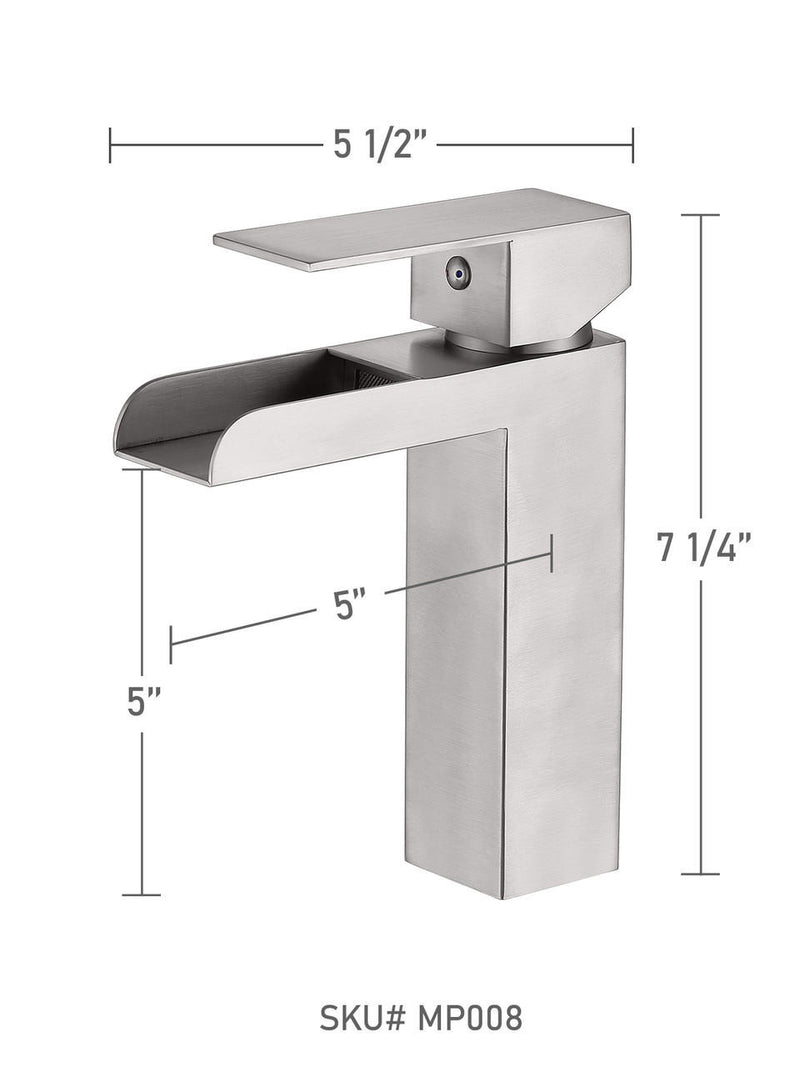 Moreno Bath MP008 Nelli Single Hole Waterfall Faucet