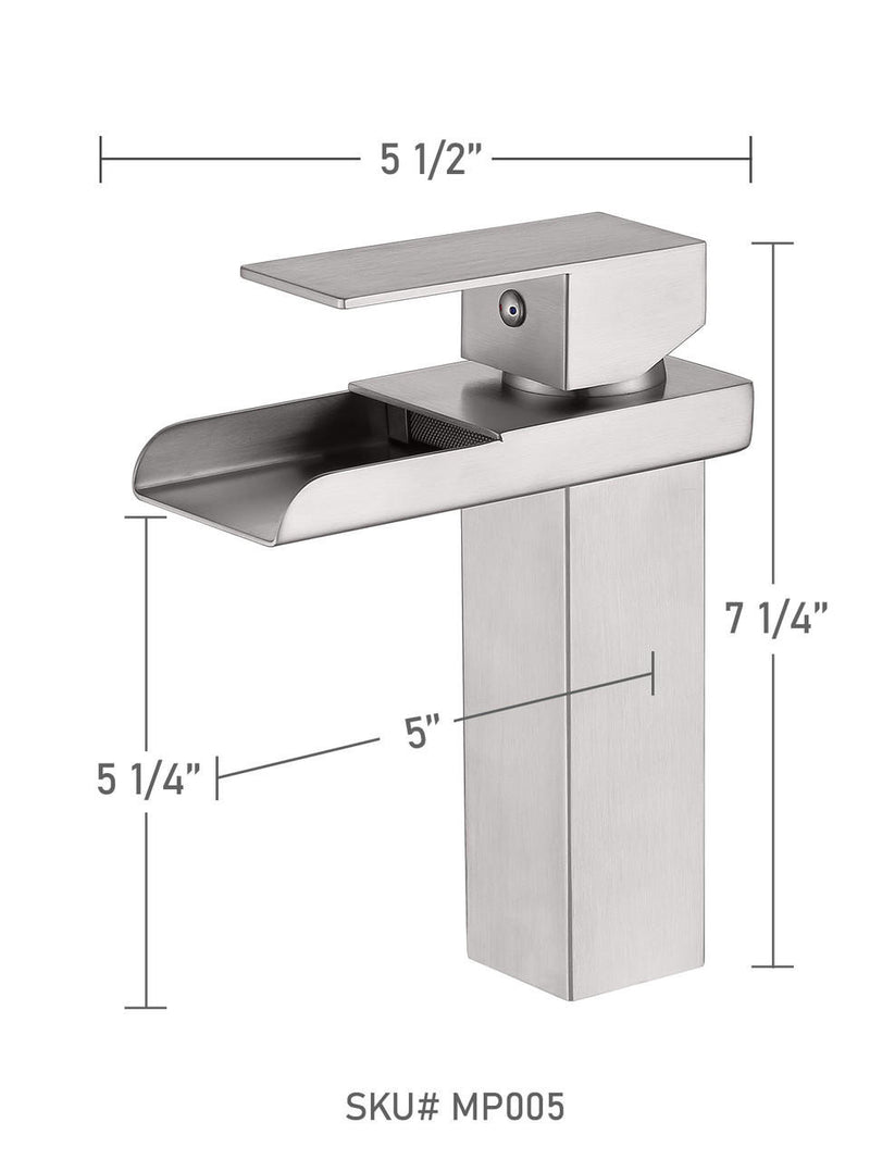 Moreno Bath MP005 Nelli Single Hole Waterfall Faucet