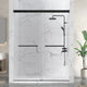 Anzzi SD-AZ21-02MB Ward Series 76 in. x 56-60 in. Frameless Sliding Shower Door in Matte Black with 3/8" (10mm) Tempered
