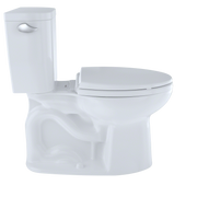 TOTO CST244EF#01 Entrada Two-Piece Elongated 1.28 GPF Universal Height Toilet, Cotton White - view 5