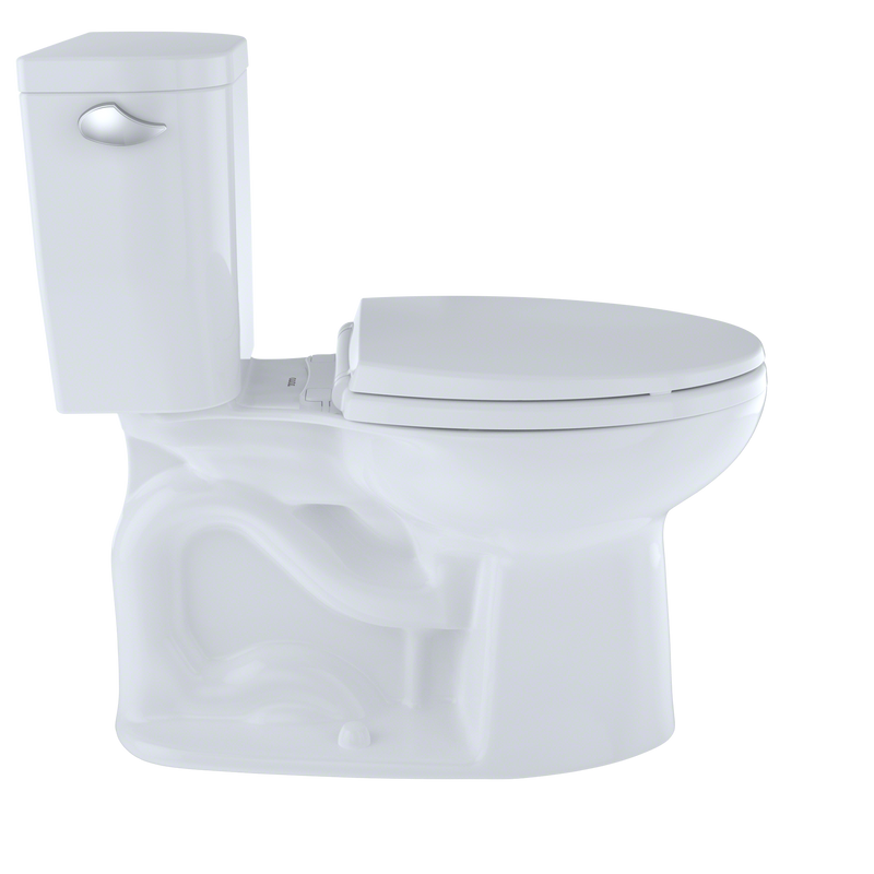 TOTO CST244EF#01 Entrada Two-Piece Elongated 1.28 GPF Universal Height Toilet, Cotton White - view 5