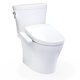 TOTO MW4483346CEMFGN#01 WASHLET+ Aquia IV Arc Two-Piece Elongated Dual Flush 1.28 and 0.9 GPF Toilet with S2 Bidet Seat, Cotton White