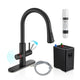 Anzzi Sunset 4-in-1 Single Handle 17.5 in. Faucet for Instant Hot Water Dispenser with Boiler Tank and Filter in Matte Black
