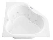 Atlantis Whirlpool 6060CDRX Cascade 60 in. x 60 in. Corner Air and Whirlpool Jetted Bathtub with Right Drain in White