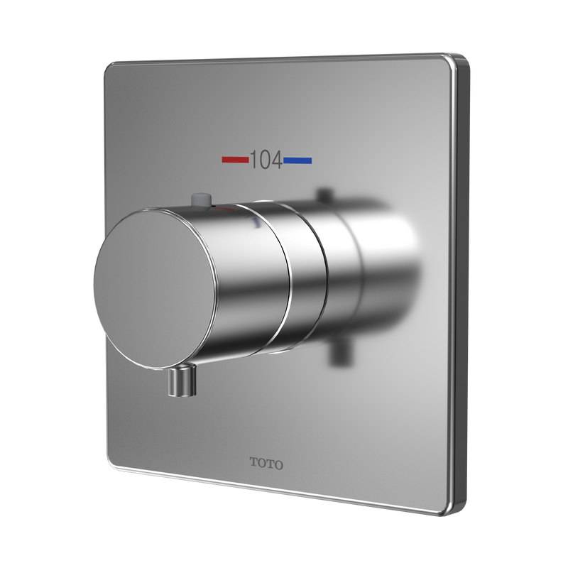 TOTO TBV02401U#CP Square Thermostatic Mixing Valve Shower Trim, Polished Chrome - view 2