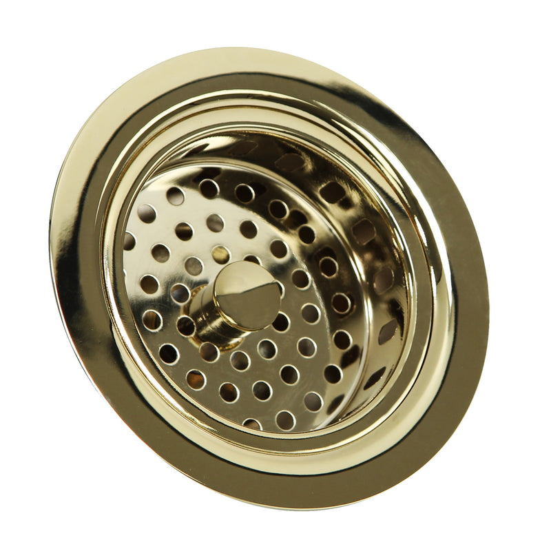 Nantucket Sinks Polished Brass 3.5 Inch Kitchen Drain 3.5 KDPB
