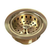 Nantucket Sinks Unlacquered Brass 3.5 Inch Kitchen Drain 3.5 KDULB