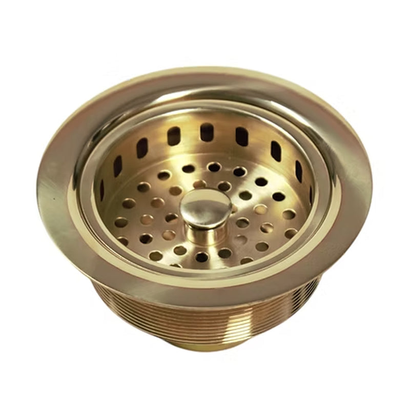 Nantucket Sinks Unlacquered Brass 3.5 Inch Kitchen Drain 3.5 KDULB