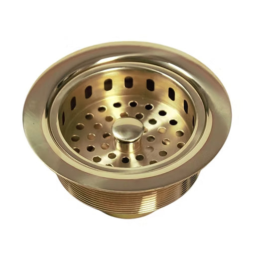 Nantucket Sinks Unlacquered Brass 3.5 Inch Kitchen Drain 3.5 KDULB