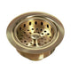 Nantucket Sinks Unlacquered Brass 3.5 Inch Kitchen Drain 3.5 KDULB