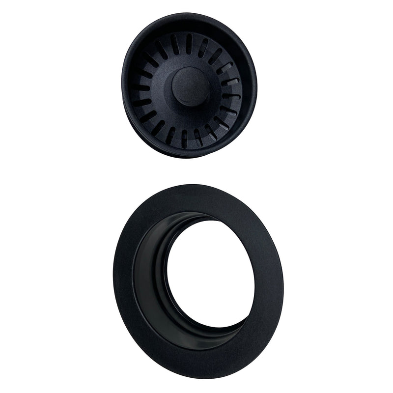 Nantucket Sinks Matte Black Disposal Trim For Granite Composite Sinks 3.5DF-GCMB