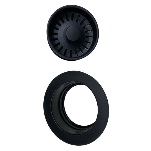 Nantucket Sinks Matte Black Disposal Trim For Granite Composite Sinks 3.5DF-GCMB