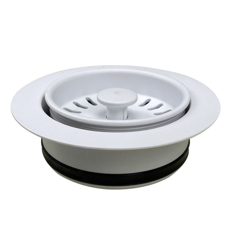 Nantucket Sinks White Disposal Trim For Granite Composite Sinks 3.5DF-GCW