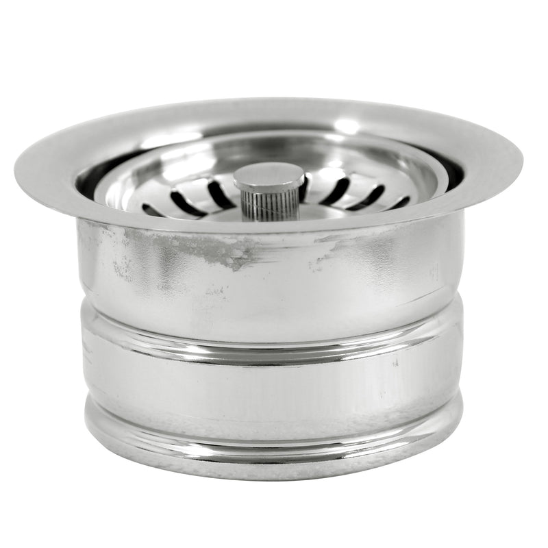 Nantucket Sinks 3.5 Inch Extended Flange Disposal Kitchen Drain in Brushed Stainless 3.5EDF-BRS - view 3