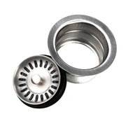 Nantucket Sinks 3.5 Inch Extended Flange Disposal Kitchen Drain in Brushed Stainless 3.5EDF-BRS