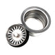 Nantucket Sinks 3.5 Inch Extended Flange Disposal Kitchen Drain in Brushed Stainless 3.5EDF-BRS