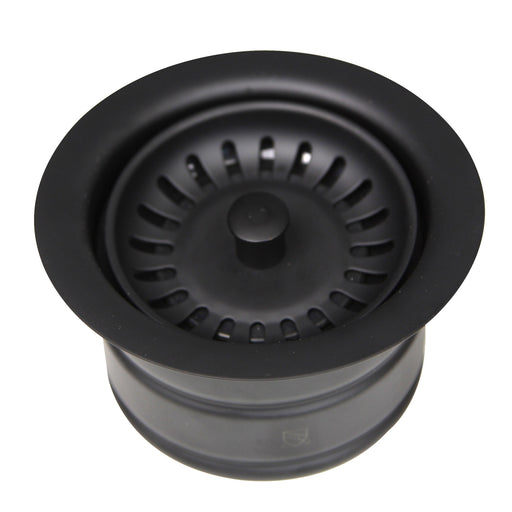Nantucket Sinks 3.5 Inch Extended Flange Disposal Kitchen Drain in Matte Black 3.5EDF-MBL - view 2