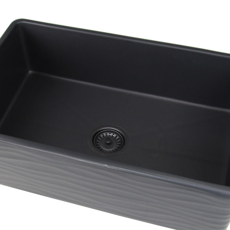 Nantucket Sinks 3.5 Inch Extended Flange Disposal Kitchen Drain in Matte Black 3.5EDF-MBL - view 5