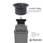 Nantucket Sinks 3.5 Inch Extended Flange Disposal Kitchen Drain Brushed Oil Rubbed Bronze 3.5EDF-ORB - view 4