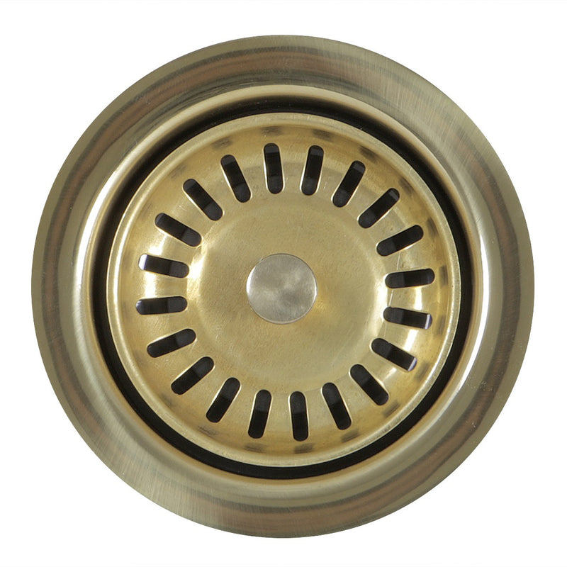 Nantucket Sinks 3.5 Inch Extended Flange Disposal Kitchen Drain Brass 3.5EDF-PB - view 2