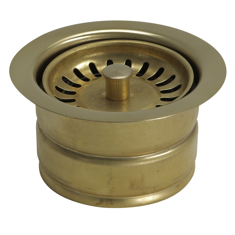 Nantucket Sinks 3.5 Inch Extended Flange Disposal Kitchen Drain Brass 3.5EDF-PB - view 4