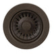 Nantucket Sinks Basket Strainer Kitchen Drain For Granite Composite Sinks - Brown 3.5KD-GCCB