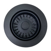 Nantucket Sinks Basket Strainer Kitchen Drain For Granite Composite Sinks - Matte Black 3.5KD-GCMB