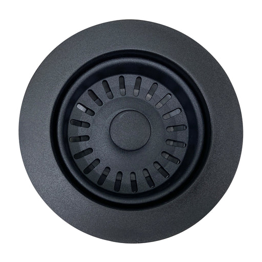 Nantucket Sinks Basket Strainer Kitchen Drain For Granite Composite Sinks - Matte Black 3.5KD-GCMB