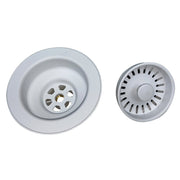 Nantucket Sinks Basket Strainer Kitchen Drain For Granite Composite Sinks - White 3.5KD-GCW - view 3