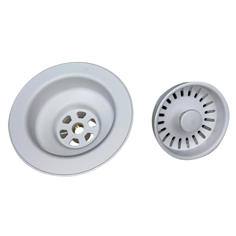 Nantucket Sinks Basket Strainer Kitchen Drain For Granite Composite Sinks - White 3.5KD-GCW - view 3