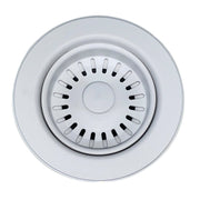 Nantucket Sinks Basket Strainer Kitchen Drain For Granite Composite Sinks - White 3.5KD-GCW