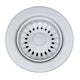 Nantucket Sinks Basket Strainer Kitchen Drain For Granite Composite Sinks - White 3.5KD-GCW