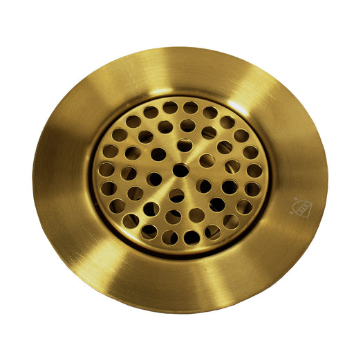 Nantucket Sinks 3 inch Utility Sink Grid Drain Satin Brass 3CHGRSB
