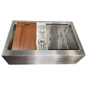 Nantucket Sinks AP-PS-3221-16 Prepstation Single Bowl Undermount Stainless Steel Kitchen Sink - view 2