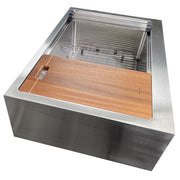 Nantucket Sinks AP-PS-3221-16 Prepstation Single Bowl Undermount Stainless Steel Kitchen Sink - view 4