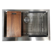 Nantucket Sinks AP-PS-3221-16 Prepstation Single Bowl Undermount Stainless Steel Kitchen Sink
