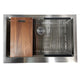 Nantucket Sinks AP-PS-3221-16 Prepstation Single Bowl Undermount Stainless Steel Kitchen Sink