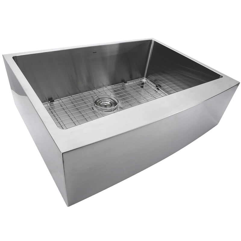 Nantucket Sinks Apron302010SR-16 - 30 Inch Pro Series Single Bowl Farmhouse Apron Front Stainless Steel Kitchen Sink APRON302010-SR-16 - view 4