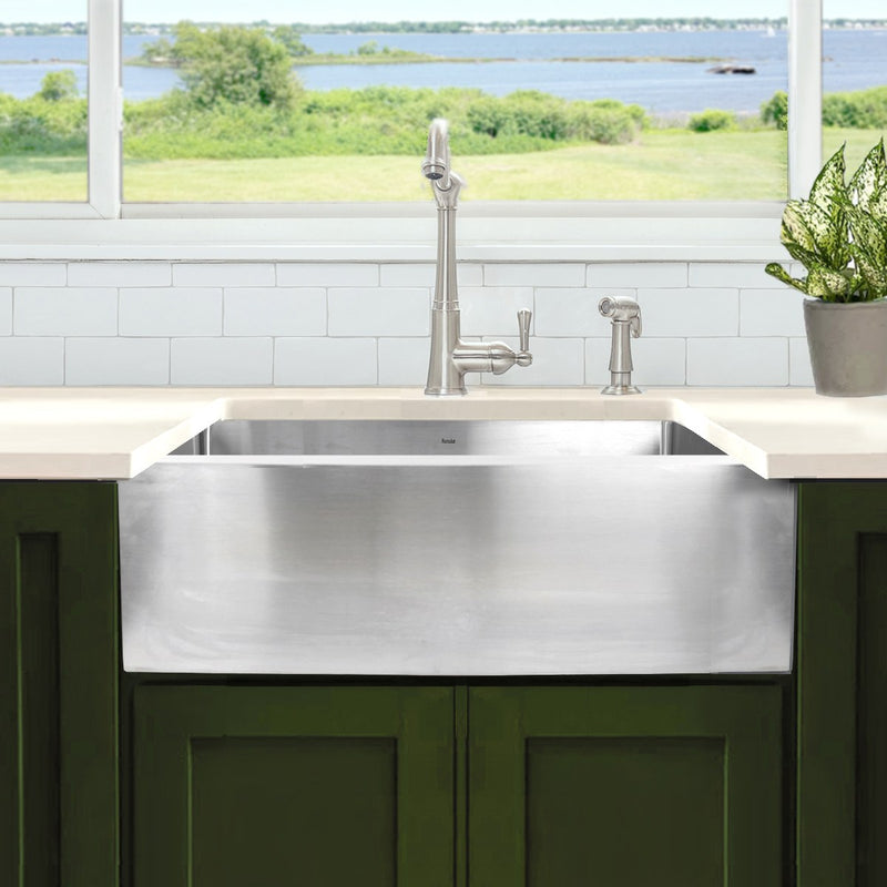 Nantucket Sinks Apron302010SR-16 - 30 Inch Pro Series Single Bowl Farmhouse Apron Front Stainless Steel Kitchen Sink APRON302010-SR-16 - view 6